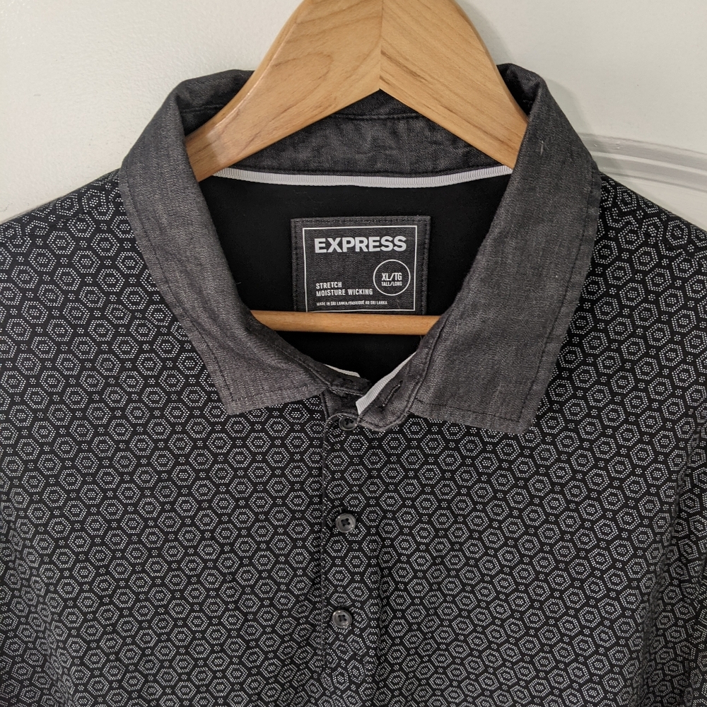 Express Stretch Polo Geo Design Size XL - Picture 3 of 5